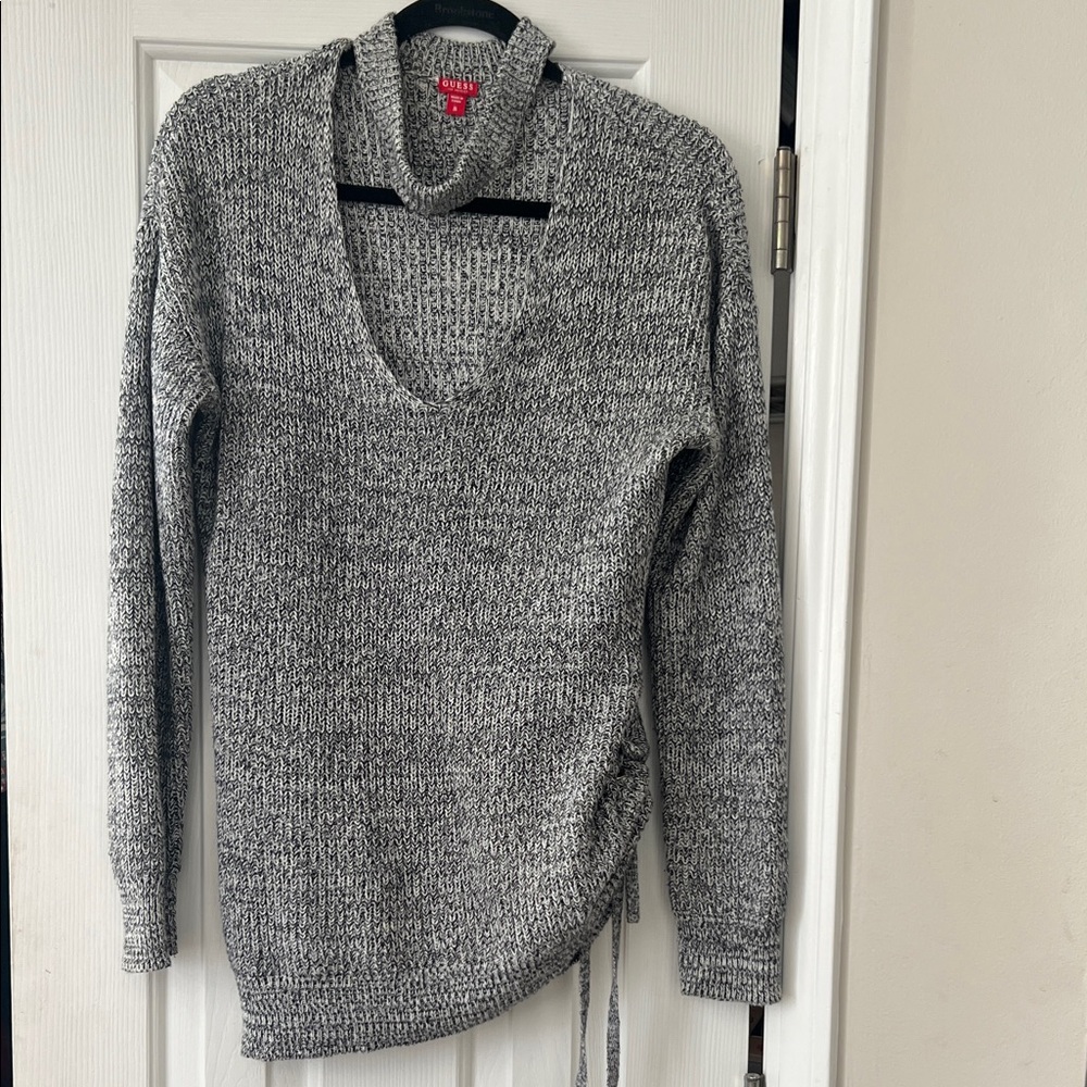 Guess Black and White Women's Cowl Neck Sweater